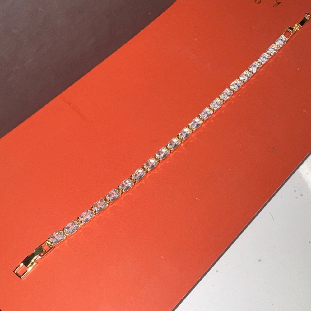 Gold and Silver Tennis Bracelet